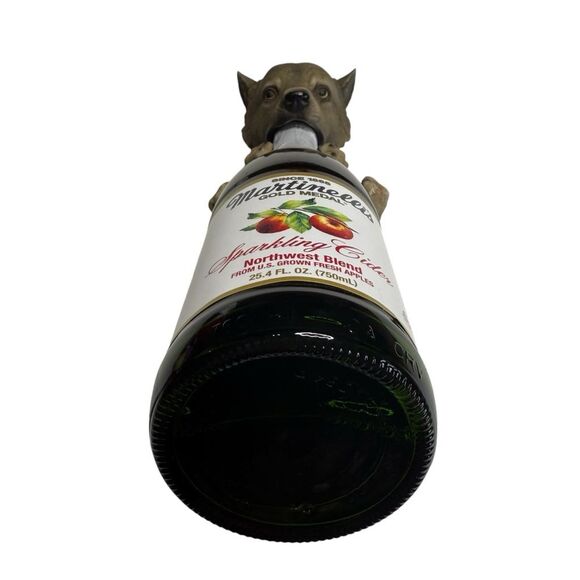 Wolf Pup Wine Bottle Holder Resin 2012 DWK - Picture 5 of 16